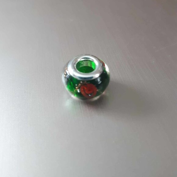 Green swirl charm for bracelet or necklace - Picture 2 of 4